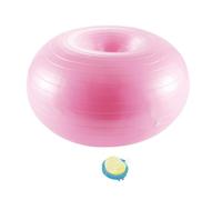Angoily Palla per Pilates a Ciambella in PVC Rosa con Pompa | Superficie Antiscivolo ad Alta Presa, Design Anti-esplosione, per Studio e Fisioterapia