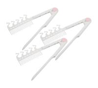 Angoily Pettine Lisciante per Chioma a V Pieghevole Antistatico Resistente al Calore Set da 3 Pettini da Viaggio Portatili per Styling Delicato e Cura dei Chioma in Movimento per Donne