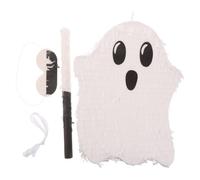 Angoily Piñata a Forma di 3d Bianco per Festa di Halloween, Facile da Appendere e Rompere, Decorazione Leggera in Carta con Interno Cavo e Accessori Inclusi