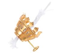 Angoily Porta Stoppino in Lega Oro per Lampada a Olio Regolabile | Compatibile Lanterna e Lampada a Olio, Design Vintage e Classico, Manutenzione Semplice, per Interni Domestici