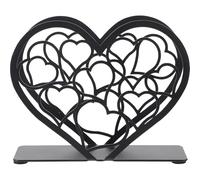 Angoily Porta Tovaglioli da Tavolo a Forma di Cuore in Ferro Nero Porta Tovaglioli per Cucina e Ristoranti Riutilizzabile per Matrimonio e Cena Accessorio Elegante per Bar e Hotel