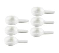 Angoily Portacandele in Ceramica Bianca Anti-Calore Piccolo con Manico Set da 6 Pezzi Vassoio Semplice per Candele e Incenso Decorazione Casa Resistente e Sicura