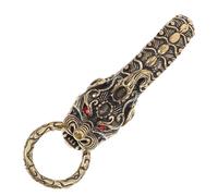 Angoily Portachiavi Drago in Metallo con Occhi Vermigli Design Elegante e Robusto Anello Portachiavi Chic e Leggero per Uso Quotidiano e Decorazione Auto
