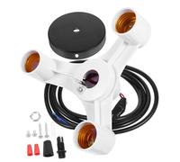 Angoily Portalampada Di Conversione E27 Portalampada A Tre Estremità Attacco Per Lampadina Hardware Per Lampada Facile Da Installare Stile Casuale