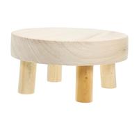 Angoily Portavaso in Legno Rotondo per Piante, Stile Rustico e Retro | Beige, Superficie Liscia senza Sbavature, per Vasi e Umidificatori, Finestra e Giardino