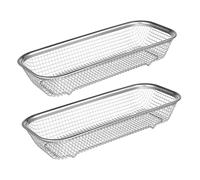 Angoily Posate per e Antiruggine ad Temperature Alte Lavastoviglie in Cesto Acciaio Inossidabile 2 Pezzi Resistente Cucina