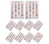 Angoily Poster dei sentimenti da 10 pezzi: tabella dei sentimenti AZ A4 - Strumenti di gestione emotiva per bambini - Tabella con stampa divertente per l'educazione all'autismo in classe -