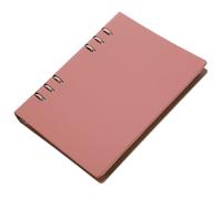 Angoily Quaderno ad Anelli A5 in Carta, Lega di Alluminio e PU Rosa | Pagine Ricaricabili, Facile Voltare i Fogli, per Appunti, Schizzi, Scuola e Scrittura Creativa