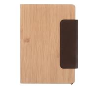 Angoily Quaderno da Scrittura A5 con Chiusura Magnetica in PU Marrone | Copertina Effetto Bambù, Pagine Spesse, Formato 21, 30x15, 00cm, per Scuola e Lavoro