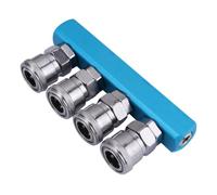 Angoily Raccordo Rapido per Compressore Aria Connettore Alta Pressione con Impugnatura Zigrinata Kit di Accessori per Collegamento Veloce e Stoccaggio Facile