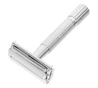 Angoily Rasoio Manuale per Barba Vecchio Stile Lama Sostituibile Tagliabarba Retrò in Acciaio Inox Manico in Ottone Pesante Antiscivolo Adatto per Baffi Pizzetto e Basette Rasatura