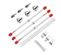 Angoily Ricambi Aerografo in Acciaio Inossidabile Ugelli e Aghi Resistenti per Verniciatura e Modellismo Accessori di Ricambio Facili da Installare per Aerografi Professionali