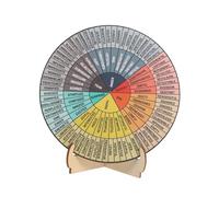 Angoily Ruota Delle Legno Con Supporto Grafico Delle Doppio Lato Per Ufficio e Casa Decorazione Elegante Per Psicologi e Operatori Sociali