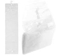 Angoily Sacchetti per Parrucche in PVC Trasparente 5 Pezzi 12X48 CM con Grucce per Extension Borsa Salvaspazio da Viaggio e Conservazione Protettiva per Parrucche ed Extension