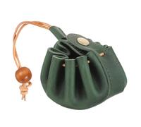 Angoily Sacchetto per Dadi Piccolo in Cuoio Verde, Vintage | Leggero e Facile da Trasportare, Presa Comoda, Spazio per Riporre Dadi e Piccoli Oggetti