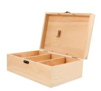 Angoily Scatola Aghi Cucito in Legno Piccola e Compatta Organizer Cucito con Scomparti Custodia Resistente e Portatile e Progetti DIY