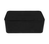 Angoily Scatola per Salviette in Plastica Nera con Coperchio, Multifunzionale e Facile da Pulire, Design Moderno e Minimalista per Cucina e Auto