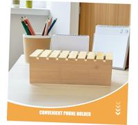 Angoily Scatola Portacavi con Porta Cellulare Ergonomico Organizer da Scrivania per Multipresa e Fili Contenitore per e Supporto Telefono per Ufficio e Casa Colore Naturale