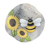 Angoily Segnapasso da Esterno in Resina Facile da Installare e Resistente alle Intemperie Design Unico a Forma di Ape per Decorazione Giardino e Vialetto Prato