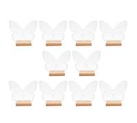 Angoily Segnaposti tavola in Legno a forma di farfalla, 10 set, cartelli riservati decorativi per banchetti e business