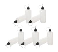 Angoily Set 10 Flaconi Comprimibili Punta ad Ago 100 Ml Bottiglie Applicatore Liquido per Colla e Pittura Acrilica Contenitori Trasparenti per Lavori di Carta e Quilling in Studio e