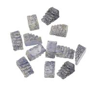 Angoily Set 12 Pezzi Micro Paesaggio Scale in Pietra in Miniatura in Resina Grigia Decorazione per Giardino Zen Accessori per Case delle Bambole e Modellismo Ferroviario Ornamenti per