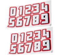 Angoily Set 2 Adesivi Numerici per Caschi Sportivi, Decalcomanie Resistenti in Plastica Autoadesive, Visibili da Lontano, Adatti per Football, Baseball e Allenamenti Indoor e Outdoor