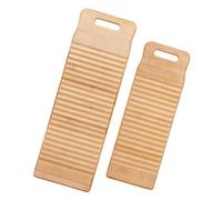 Angoily Set 2 Pezzi Asse da Lavaggio in Legno per Bucato, Tavola Antiscivolo Portatile Foro di Sospensione, Mini Asse da Bucato per Ragazzo Ragazza e Uso Domestico, Dimensioni 40x15x1.8