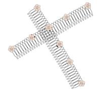 Angoily Set 2 Pezzi Fermagli Invisibili per Chioma Pettine Fissatore a Forma di U, Accessori Elastici per Styling Chioma Ribelli, Kit Clip per Frangia Adatto a Donne e Ragazze Uso