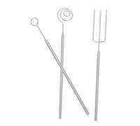 Angoily Set 3 Forchette da Fonduta in Acciaio Resistente per Immersione Cioccolato Utensili per Decorare Dolciumi Manico Ergonomico Strumenti per Preparazione Dessert e Praline