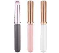 Angoily Set 3 Pennelli per Make Up Viso Precisione Impugnatura Confortevole in Fibra Sintetica e Plastica, Pennelli Correttore e Labbra Cappuccio per Applicazione