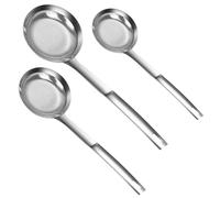 Angoily Set 3 Pezzi Colini a Rete in Acciaio 304 per Alimenti Colino per Grassi Resistente alle Alte Temperature Foro per Appendere Utensile da Cucina Ergonomico per Friggere e Cucinare