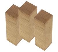 Angoily Set 3 Pezzi Tasselli Legno Grezzo Quadrati 7x2x2 Cm, Listelli per Restauro Mobili Antichi, Blocchi Artigianali per Creazione Perline e Intaglio Legno Fai da Te