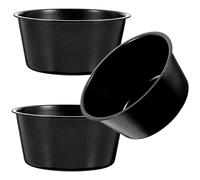 Angoily Set 3 Stampi per Budino in Acciaio al Carbonio 100Ml Teglie Rotonde Antiaderenti per Muffin e Cupcake Tortiere Piccole per Dolci Fatti in Casa Adatte a Forno Domestico e