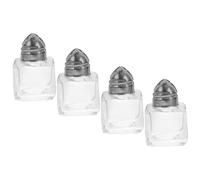 Angoily Set 4 Pezzi Bottiglie di Vetro per Condimenti Fori Saliera e Pepiera Ermetica Contenitori Portatili per Spezie da Cucina e Uso Esterno come Barbecue e Campeggio