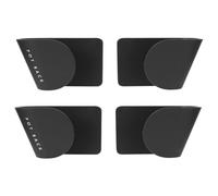 Angoily Set 4 Pezzi Portacoperchi per Pentole da Parete senza Fori Portaoggetti da Cucina in ABS Nero Resistente Organizer Leggero per Coperchi e Taglieri Supporto Salvaspazio per