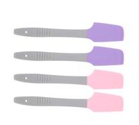 Angoily Set 4 Pezzi Spatole in Silicone per Applicazione Cera Depilatoria Bastoncini per Uso Domestico e Professionale Strumenti per Raschiare Cera con Bordi Arrotondati per Cura Mani e