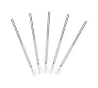 Angoily Set 5 Pennelli per Nail Art Striping in Acciaio Resistente Manico Effetto Griglia Pennelli Sottili per Nail Liner Fine Adatti a Principianti e Professionisti Strumenti per