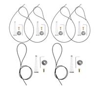 Angoily Set 6 Chiavistelli a Molla Regolabili per Cancelli in Legno, con Tirante a Corda e Apriporta Autobloccante, Accessori Resistenti per Recinzioni, Porte da Giardino, Patio e Cortile