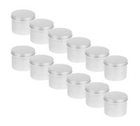 Angoily Set da 12 Barattolini in Alluminio da 100ml con Coperchio Trasparente, Contenitori per Crema Cosmetica Ricaricabili a Bocca Larga per Uso Quotidiano
