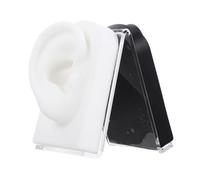 Angoily Set da 2 Orecchie Realistiche in Silicone Alimentare Condotto Uditivo Artificiale Piattaforma per Esposizione di Orecchini Adatta per Pratica e Formazione Professionale