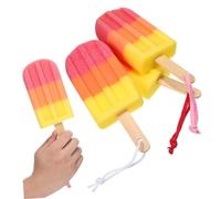 Angoily Set Da 3 Spazzole in Spugna Da Bagno a Forma Di Gelato, Scrubber Esfoliante Per La Schiena Cordino Per Appenderle, Pulizia Delicata e Rimozione Cellule Morte Per Bagno Quotidiano