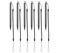 Angoily Set da 6 Penne Stilo Resistive in Metallo Nero per Tablet con Esperienza di Scrittura Fluida e Tocco ad Alta Precisione, Include Cordino Anti-smarrimento
