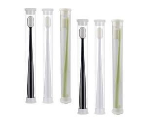Angoily Set da 6 Spazzolini Micro-nano Extra Morbidi per Donne in Gravidanza Setole Ultra Fini in Fibra Ecologica e Manico Abs Resistente una Pulizia Delicata