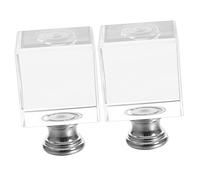 Angoily Set Di 2 Pomelli Per Lampada A Forma Di Cubo Decorazione Per Lampade in Stile Moderno Cristallo