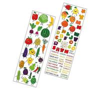 Angoily Set Di Adesivi Murali Con Alfabeto E Tema Frutta E Verdura