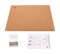Angoily Set Kit per macramè Principianti Tavola in Sughero 28x38 Cm, Spilli a T e Cuscino Porta Aghi per Intreccio Corde e Braccialetti Fai da Te Artigianali