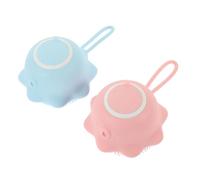Angoily Spazzola da Bagno in Silicone 2 Pezzi per Ragazzo Ragazza con Design Creativo, per Bagnetto, Mantiene la Pelle Pulita e Trattiene Bagnoschiuma