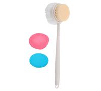 Angoily Spazzola per Doccia Corpo e Schiena con Doppia Superficie Esfoliante in Luffa Impugnatura Antiscivolo Set da 1 Pezzo per Bagno Maschile e Femminile Strumento Multiuso per