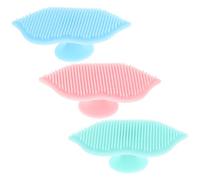 Angoily Spazzola Scrubber Viso in Silicone 3 Pezzi Rosa Blu Verde per Doppia Detersione e Pulizia Pori Profonda
